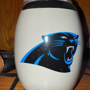 Scentsy White Warmer with Black and Carolina Blue Panther Graphic